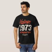 geboren in 1973 - 49e verjaardag Retro Classic T-shirt (Voorkant volledig)