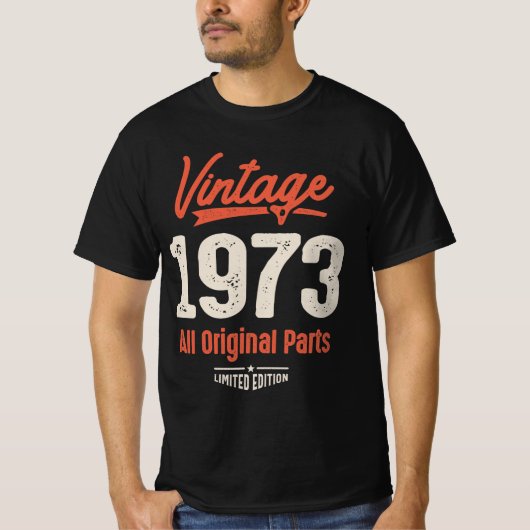 geboren in 1973 - 49e verjaardag Retro Classic T-shirt (Voorkant)