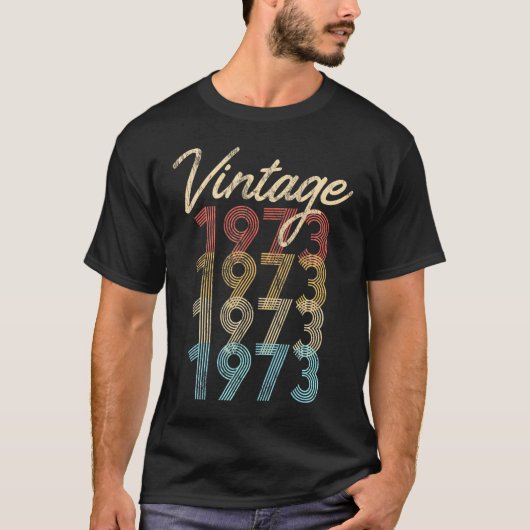Geboren in 1973 Groovy 51e verjaardag T-shirt (Voorkant)