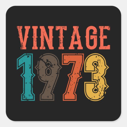 GEBOREN IN 1973  Mannen Vierkante Sticker (Voorkant)