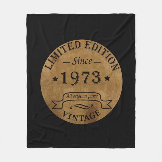 Geboren in 1973 op  verjaardag fleece deken (Voorkant)