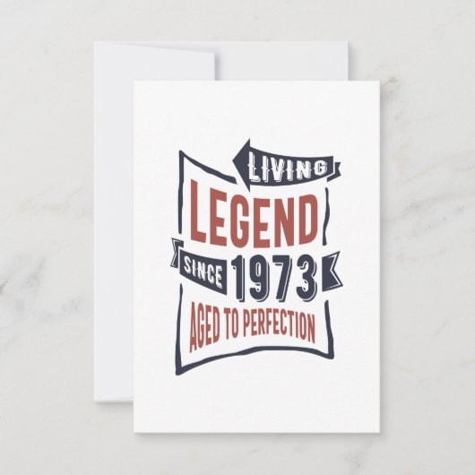 Geboren in 1973 RSVP kaartje (Voorkant)