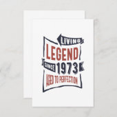 Geboren in 1973 RSVP kaartje (Voorkant / Achterkant)