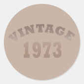 geboren in 1973 verjaardag ronde sticker (Voorkant)