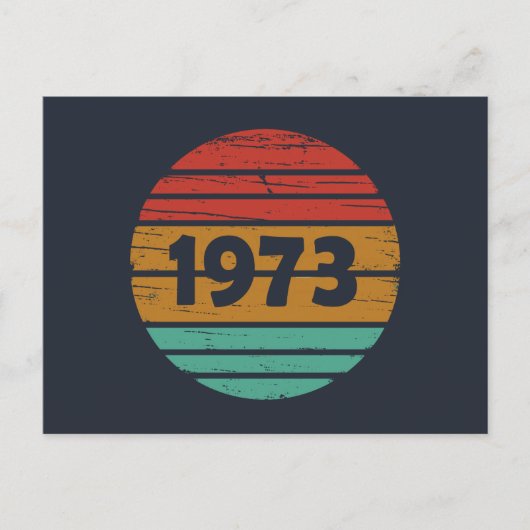 Geboren in 1973  verjaardagscadeau feestdagenkaart (Voorkant)