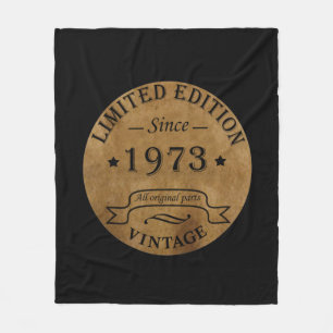 Geboren in 1973 verjaardagscadeau fleece deken