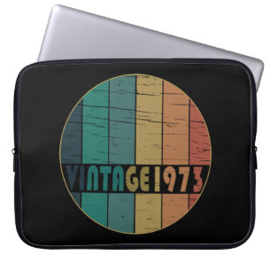 Geboren in 1973 verjaardagscadeau laptop sleeve