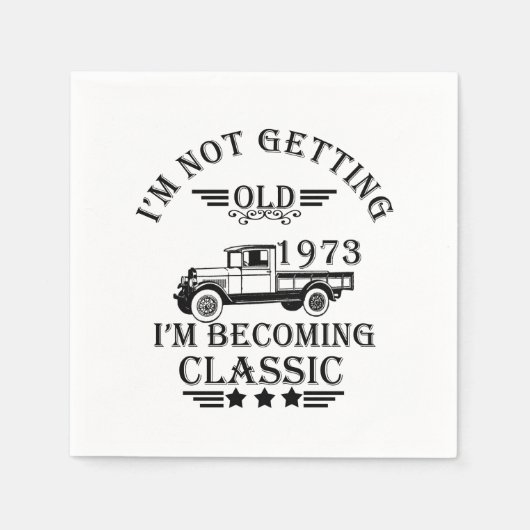 geboren in 1973  verjaardagscadeau mannen cadeau servet (Voorkant)