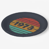 Geboren in 1973  verjaardagscadeau papieren bordje (Gekanteld)