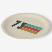 Geboren in 1973  verjaardagscadeau papieren bordje (Gekanteld)