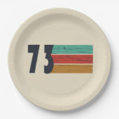 Geboren in 1973  verjaardagscadeau papieren bordje (Voorkant)