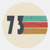 Geboren in 1973  verjaardagscadeau ronde sticker (Voorkant)