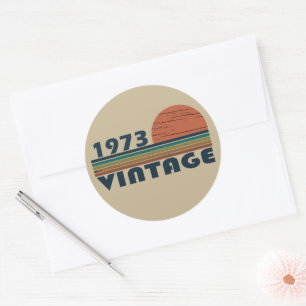Geboren in 1973 verjaardagscadeau ronde sticker