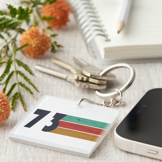 Geboren in 1973  verjaardagscadeau sleutelhanger (Voorkant Rechts)