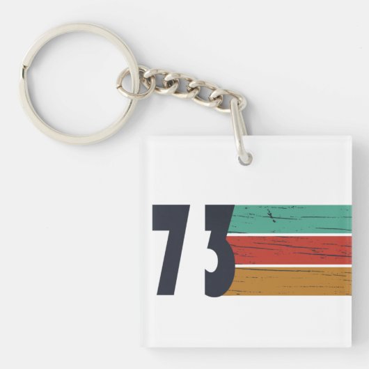 Geboren in 1973  verjaardagscadeau sleutelhanger (voorkant)