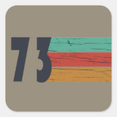 Geboren in 1973  verjaardagscadeau vierkante sticker (Voorkant)