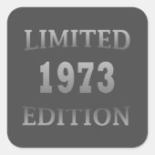 Geboren in 1973 verjaardagscadeau vierkante sticker (Voorkant)