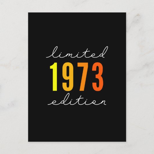 Geboren in 1973 verjaardagsgeschenken briefkaart (Voorkant)