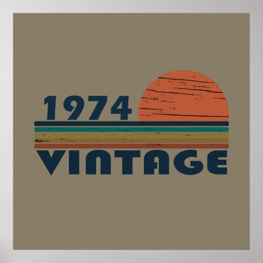 geboren in 1974  49e verjaardag poster (Voorkant)