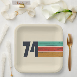 Geboren in 1974 50ste verjaardagscadeau papieren bordje