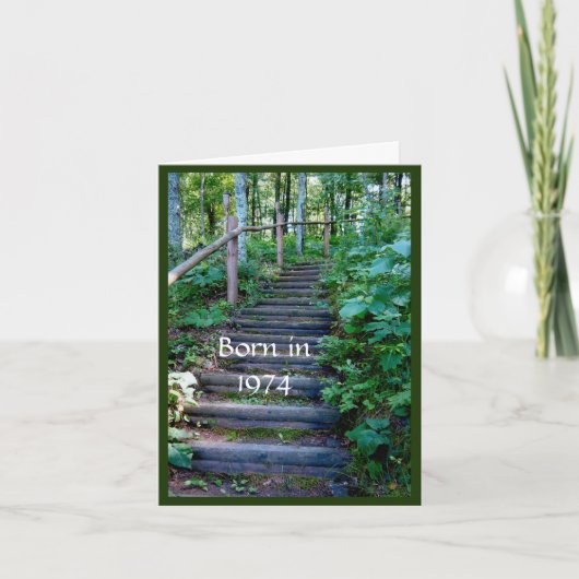Geboren in 1974, Birthday Fun Facts Kaart (Voorkant)
