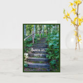 Geboren in 1974, Birthday Fun Facts Kaart (Gele Bloem)