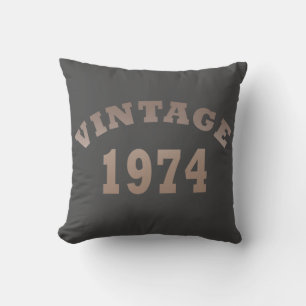 Geboren in 1974 elegante moderne vintage verjaarda kussen