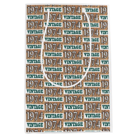 Geboren in 1974 middelgrote cadeautas (Voorkant)