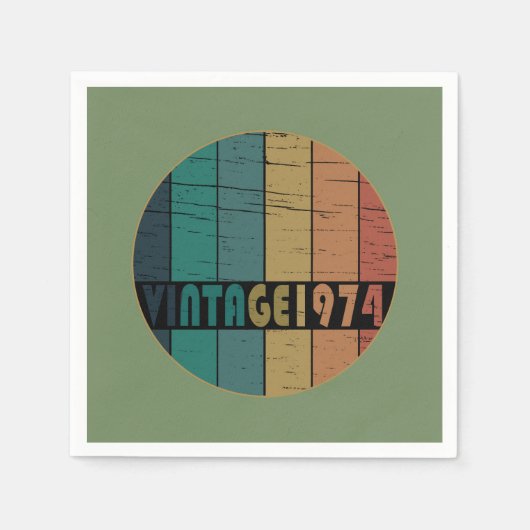 Geboren in 1974 op  verjaardag servet (Voorkant)