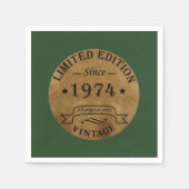 Geboren in 1974 op  verjaardag servet (Voorkant)