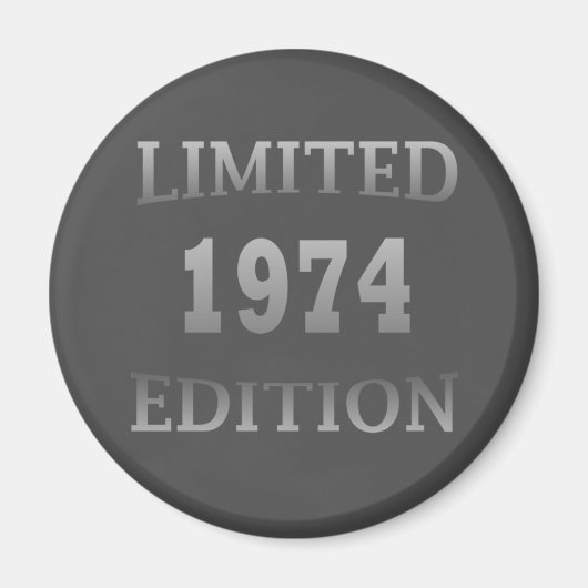 Geboren in 1974 op verjaardagsfeestje magneet (Voorkant)