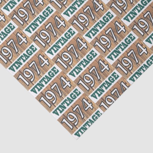 Geboren in 1974 tissuepapier (Detail)