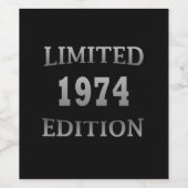 Geboren in 1974 verjaardag limited edition wijn etiket (Enkel label)