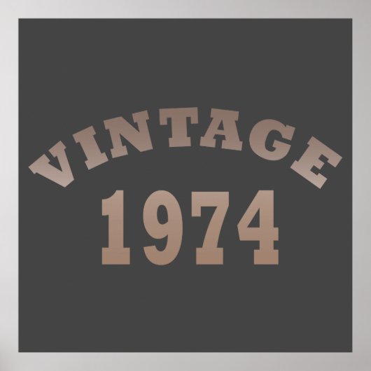 geboren in 1974  verjaardag poster (Voorkant)