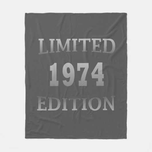 Geboren in 1974 verjaardagscadeau fleece deken (Voorkant)