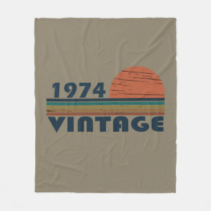 Geboren in 1974  verjaardagscadeau fleece deken