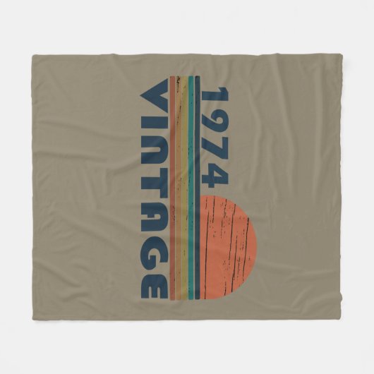 Geboren in 1974  verjaardagscadeau fleece deken (Voorkant (Horizontaal))