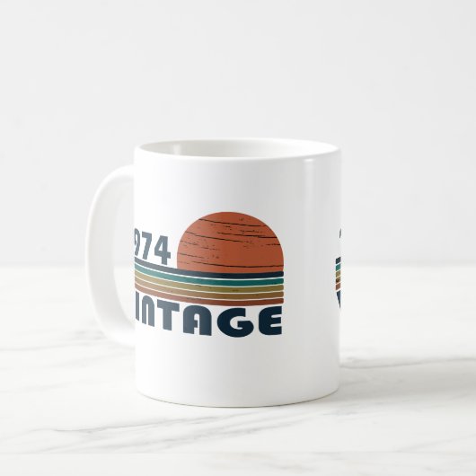 Geboren in 1974  verjaardagscadeau koffiemok (Voorkant links)