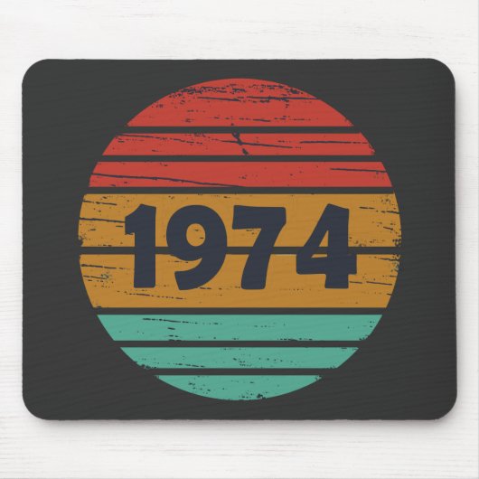 Geboren in 1974  verjaardagscadeau muismat (Voorkant)