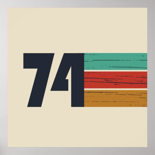 Geboren in 1974 verjaardagscadeau poster (Voorkant)