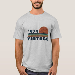 Geboren in 1974 verjaardagscadeau uit de vintage c t-shirt