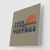 Geboren in 1974  verjaardagscadeau vierkante klok (Hoek)