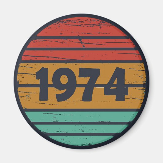 Geboren in 1974  verjaardagsfeest magneet (Voorkant)