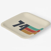 Geboren in 1974  verjaardagsfeest papieren bordje (Gebogen)