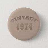 Geboren in 1974  verjaardagsfeest ronde button 5,7 cm (Voorkant)