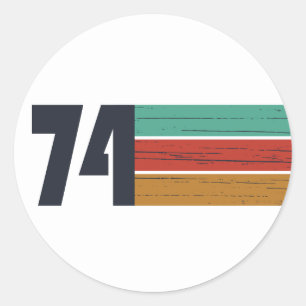 Geboren in 1974 verjaardagsfeest ronde sticker