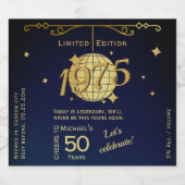 Geboren in 1975 50ste verjaardag feest bier Label  Bier Etiket (Enkel label)