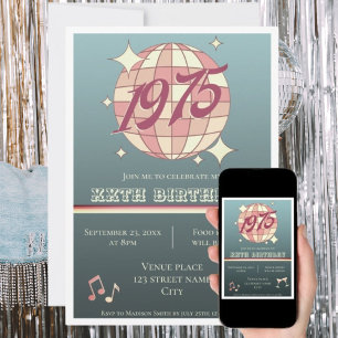 Geboren in 1975 50ste verjaardag Uitnodiging