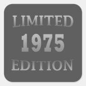 Geboren in 1975, 50ste verjaardag vierkante sticker (Voorkant)