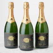 Geboren in 1975 50ste verjaardag wijnlabel Set Sparkling Wijnetiket (Flessen)